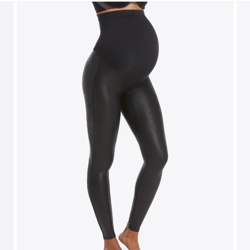 Spank mama faux leather leggings size medium